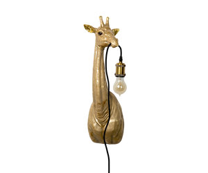 Dieren wandlamp Gouden Giraffe