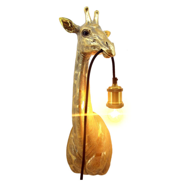 Dieren wandlamp Gouden Giraffe