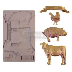 Siliconen giet mal - Farm Animals