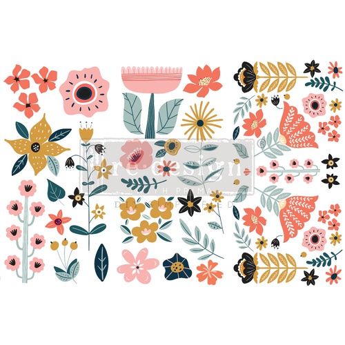 Redesign - Decoratietransfer - Doodle Flowers