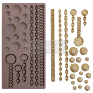 Siliconen giet mal - Redesign - Decor mould - CECE - Gems & Chains