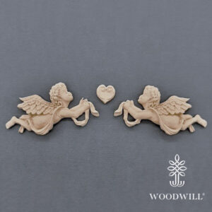 Houten ornament - Woodwill - Little Angel Set - 7 x 3 cm