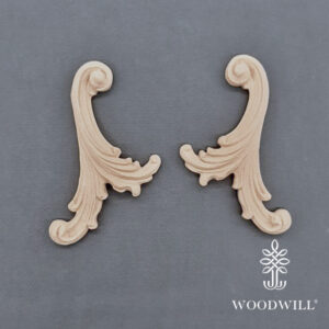 Houten ornament - Woodwill - decoratieve set - 10 x 7,8 cm