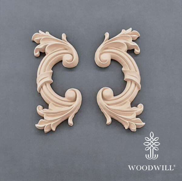 Houten ornament - flexibel - Woodwill - Decoratie set van 2