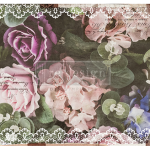 Decoupage papier - Redesign - Dark Lace Floral