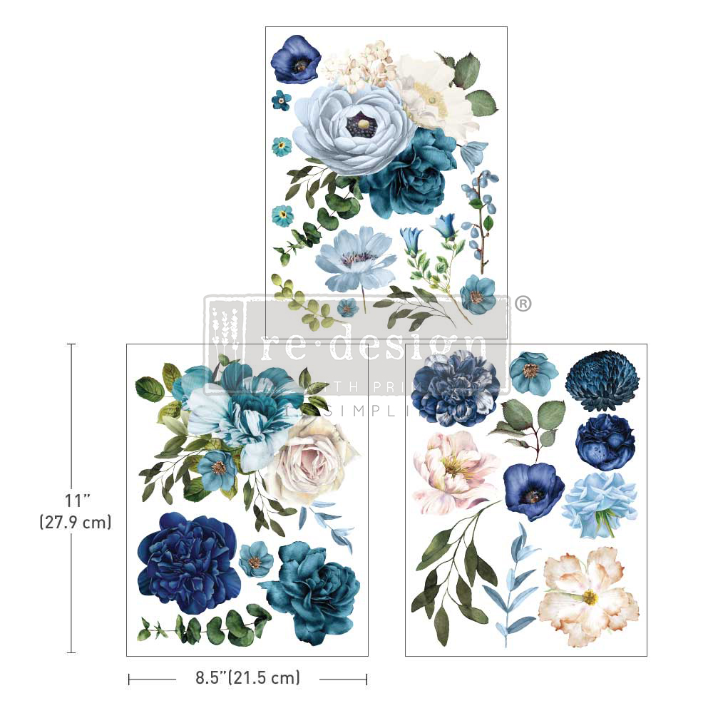 Redesign - Decoratie Transfer - A4 - Blue Wildflowers - My Colorful ...