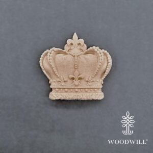 Houten ornament - flexibel - Woodwill - Decorative Crown 4.1cm x 3.8 cm