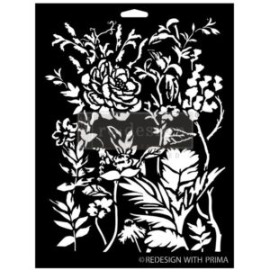 Redesign – 3D Decor Stencil – Cerulean Blooms - M