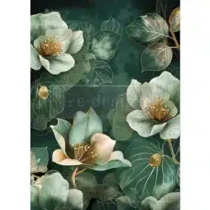 Redesign - Decoupage Fiber Paper A1  - Emerald Elegance