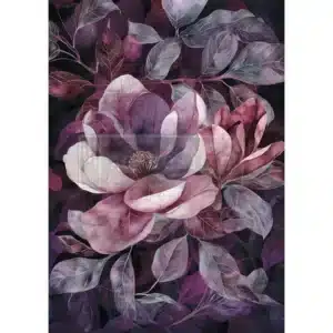 Redesign - Decoupage Fiber Paper A1  - Violet Bloom